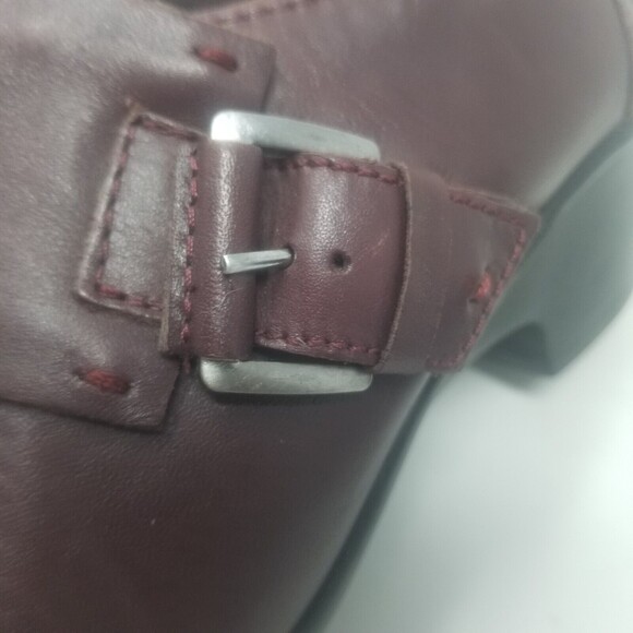 Clarks Collection Genette Vista Buckle Heeled Ankle Bootie Brown Leather Sz 7 M - Picture 10 of 12